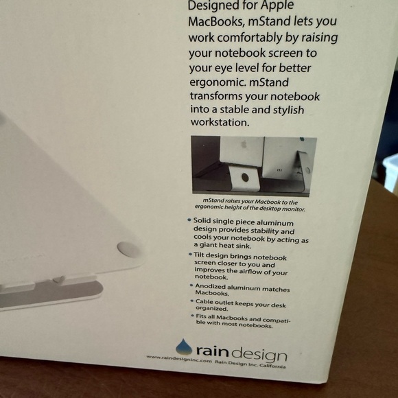 NWT RAIN Design mStand Laptop Stand Silver - Picture 5 of 10